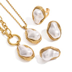 Waterproof Baroque Pearl Jewelry Set