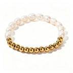 Waterproof Stacking Beaded Pearl Bracelet