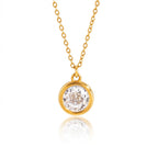 Waterproof Two-Tone T-bar Lariat Necklace