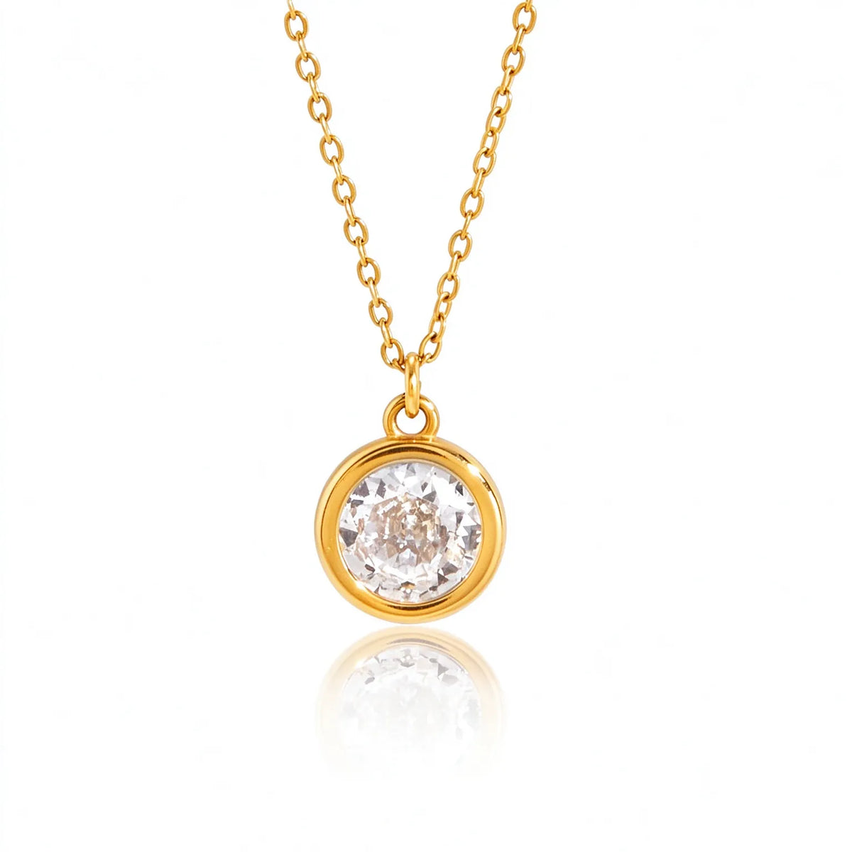 Waterproof Two-Tone T-bar Lariat Necklace