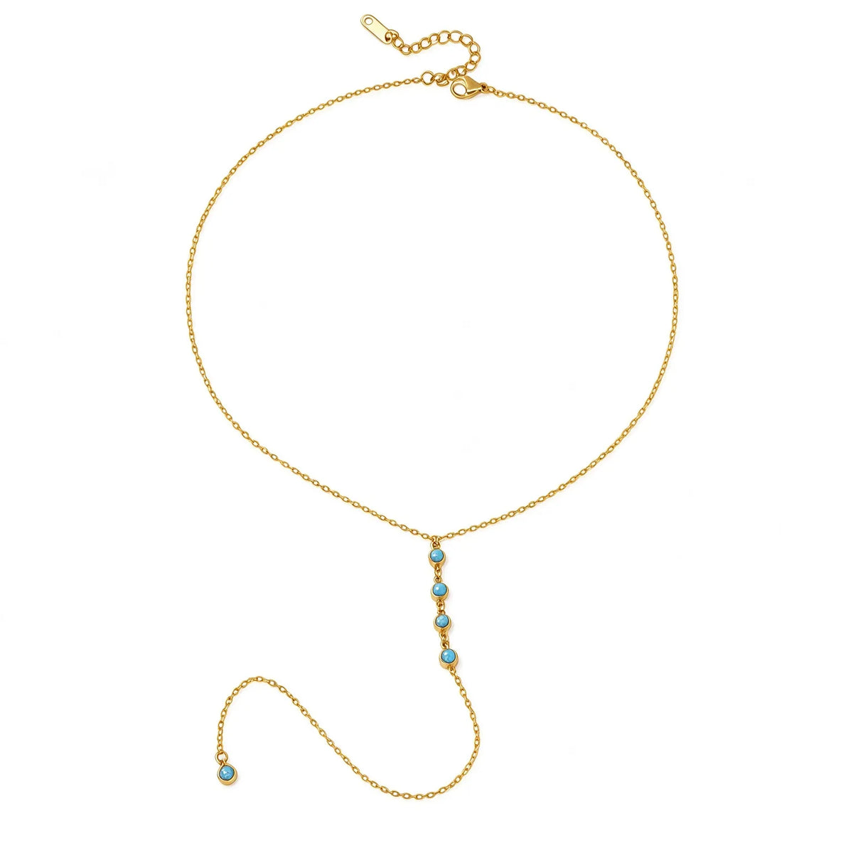 Waterproof Gold Lariat Y-Necklace