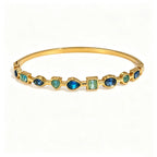 Waterproof Multi-Shape Gemstone Bangle
