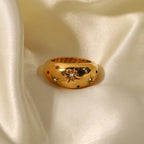 Waterproof Chunky Star Dome Ring