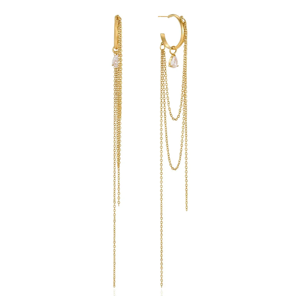 Waterproof Chain Tassel Earrings