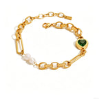 Ocean Starfish Zirconia Charm Bracelet | Waterproof 18K Gold