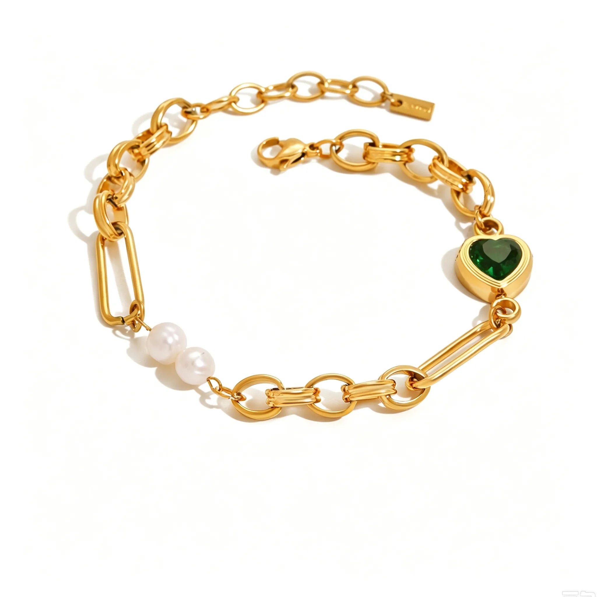 Ocean Starfish Zirconia Charm Bracelet – Waterproof 18K Gold