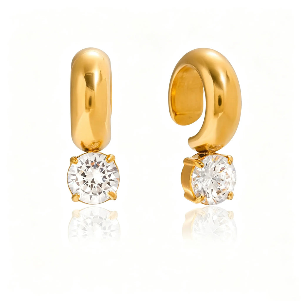 Waterproof No-Piercing Chunky CZ Ear Cuffs