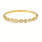 Waterproof Multi-Shape Gemstone Bangle