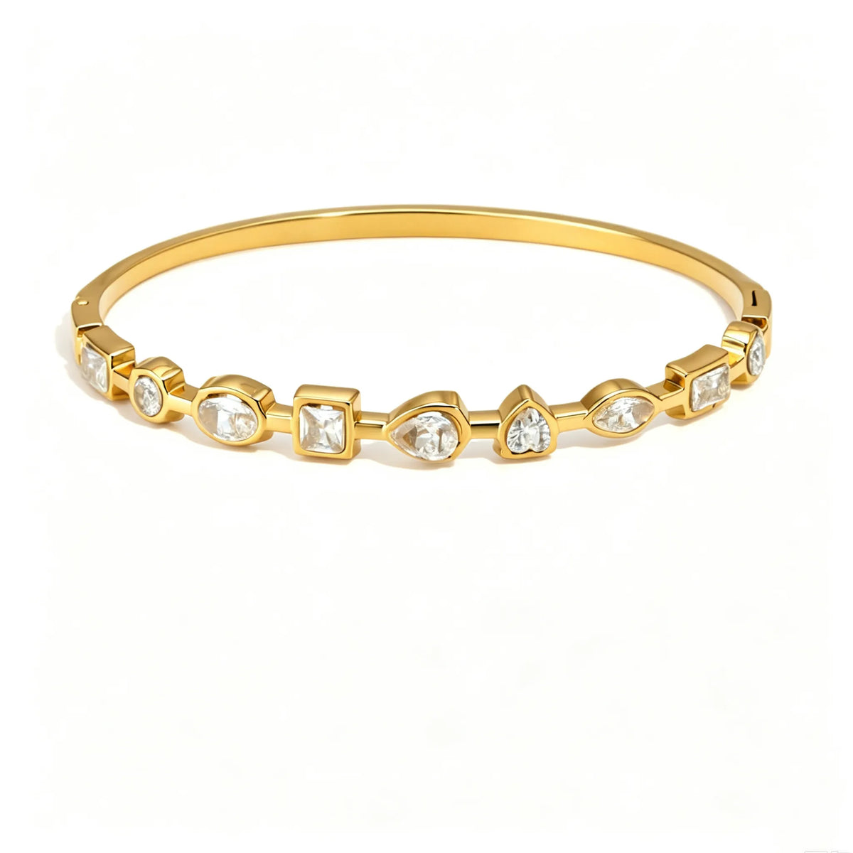 Waterproof Multi-Shape Gemstone Bangle