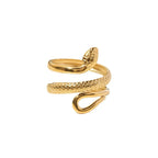 Waterproof Coiled Snake Open Ring
