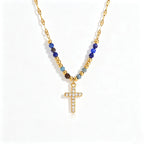 Waterproof Colorful Beaded Charm Necklace Collection