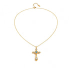 Waterproof Gold Cross Necklace