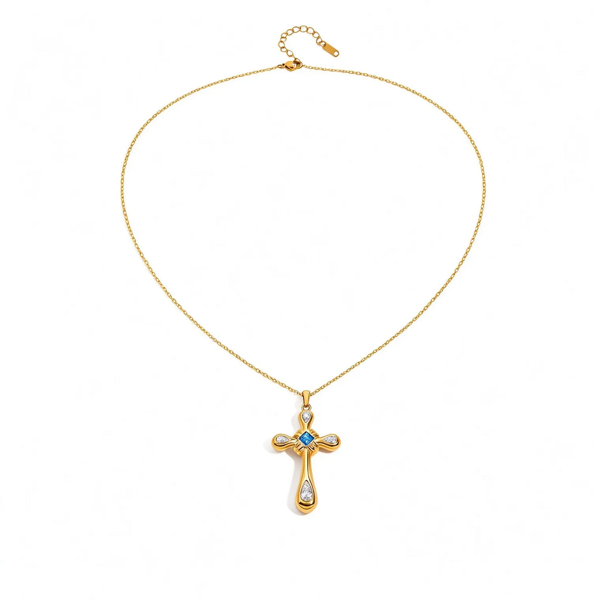 Waterproof Gold Cross Necklace