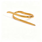 Waterproof Sculptural Geometric Cuff Open Rings