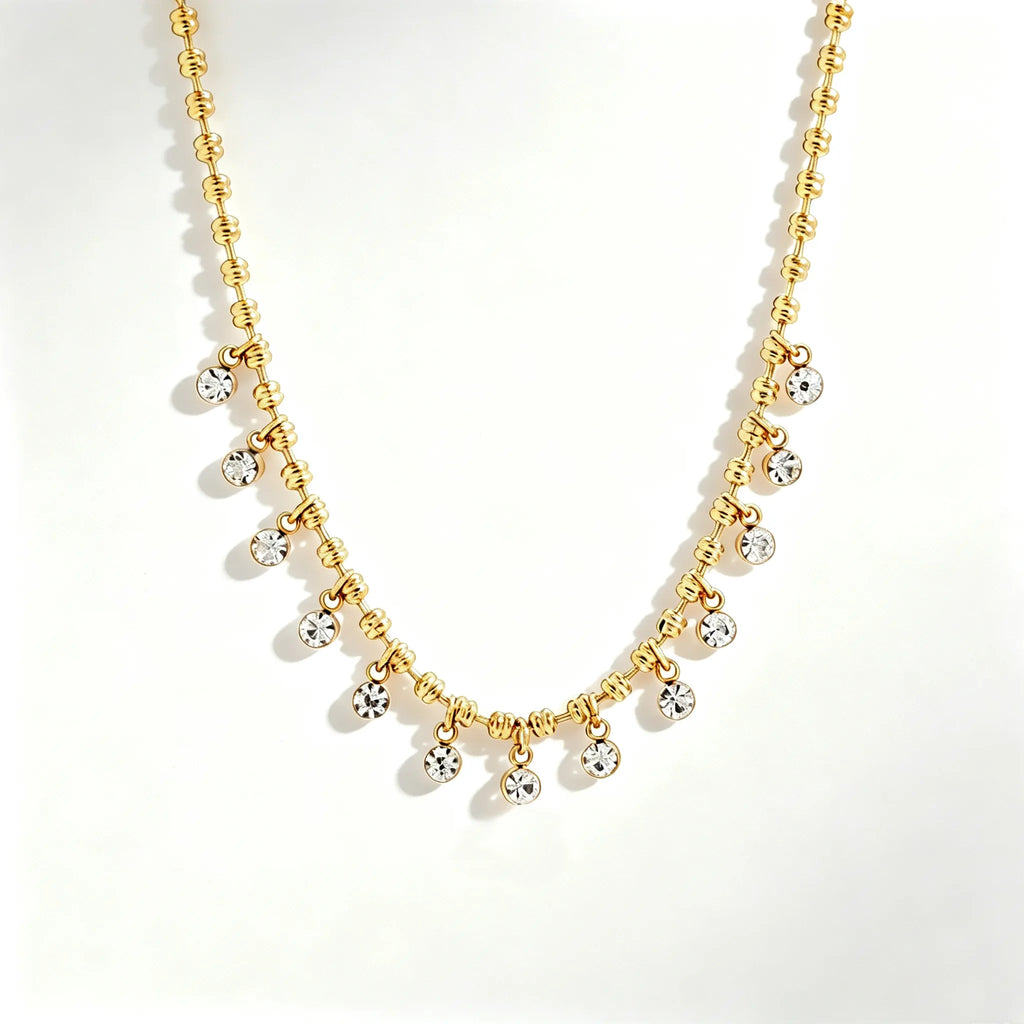 Waterproof Pear-Cut CZ Necklace