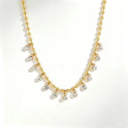 Waterproof Pear-Cut CZ Necklace