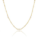 Waterproof Gold Pearl Layering Necklace