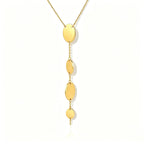 Waterproof Gold Geometric Modern Y-Necklace