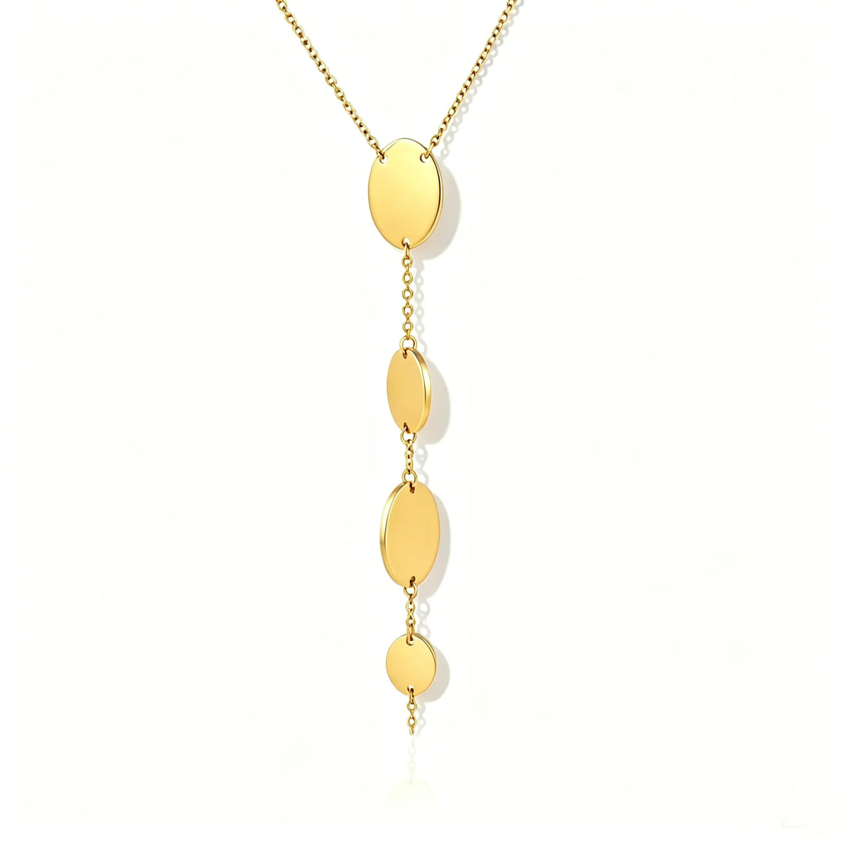 Waterproof Gold Geometric Modern Y-Necklace
