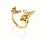 Waterproof Butterfly Open Ring