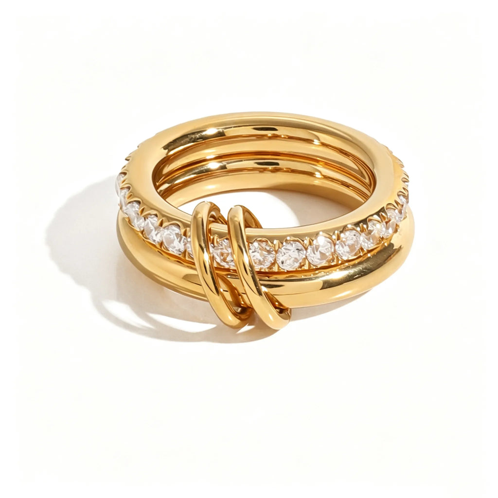 Waterproof Mixed-Cut CZ Ring Collection
