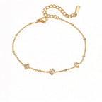 Waterproof Gold Stackable Chains CZ Bracelet