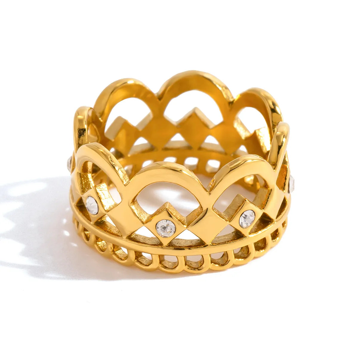 Waterproof Lace Crown Ring
