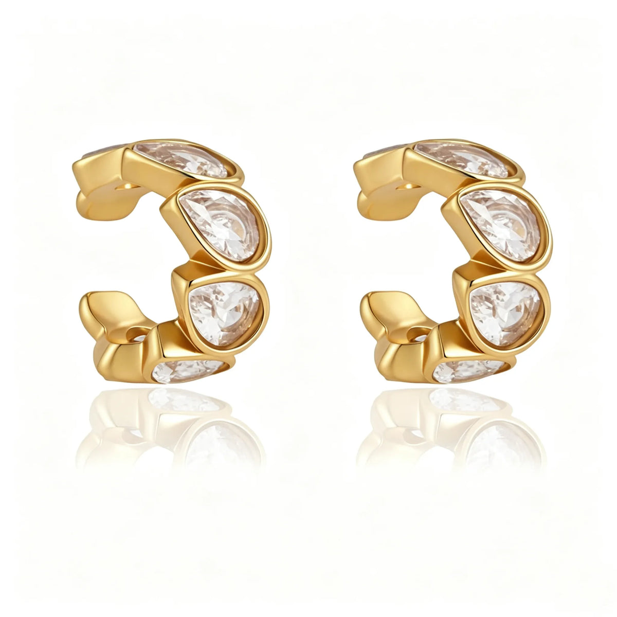 Waterproof No-Piercing Chunky CZ Ear Cuffs