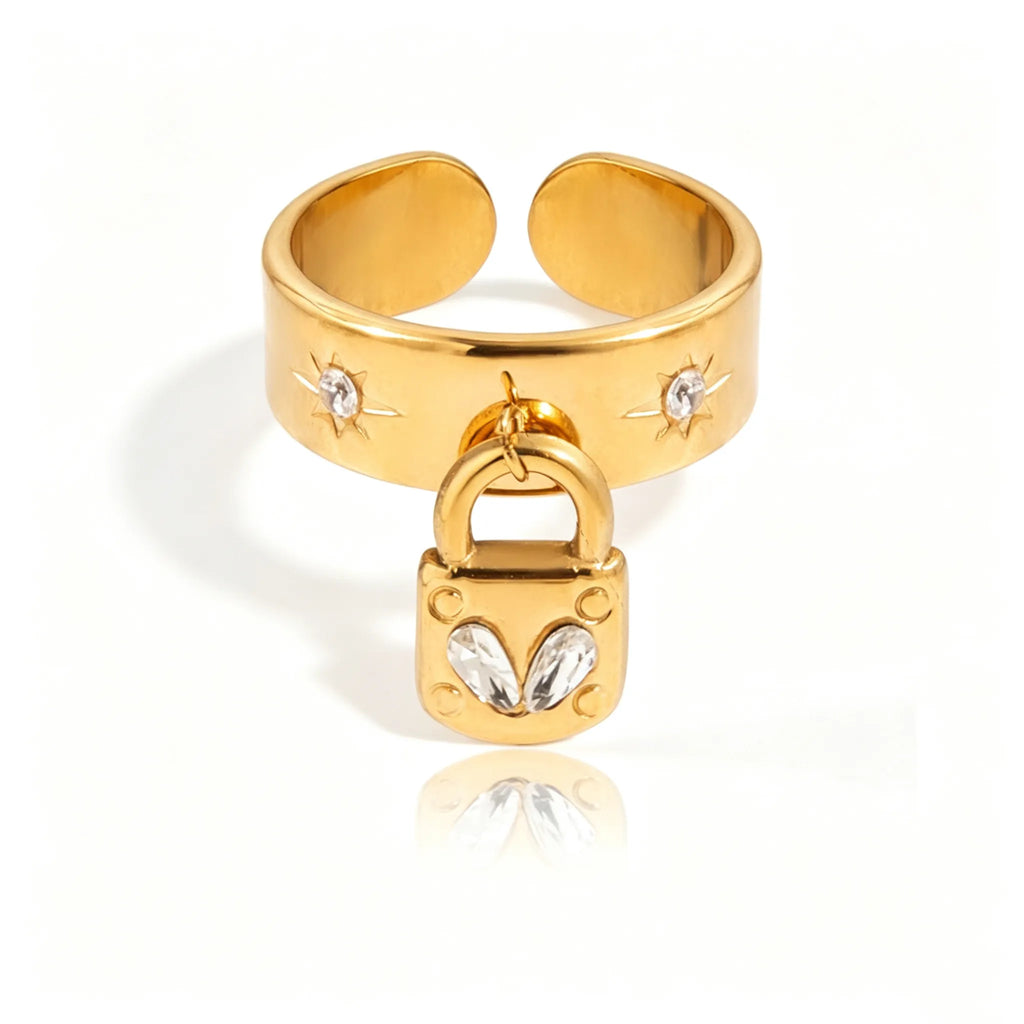Waterproof Vintage CZ Open Ring