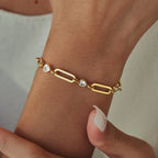 Waterproof Gold Stackable Chains CZ Bracelet