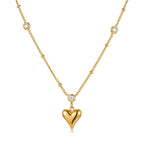 Waterproof Gold CZ Pendant Necklace