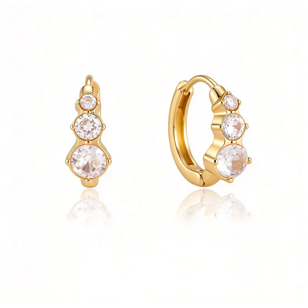 Waterproof Gold Huggie Hoops