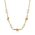 Waterproof Gold Knot & Pearl Jewelry Set