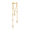 Multi-Chain CZ Dangle Ear Cuff (single)– Waterproof 18K Gold