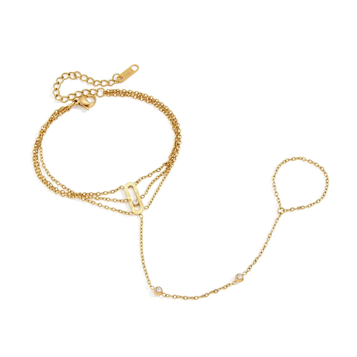 Waterproof Multi-Layer Hand Chain Bracelet with Ring