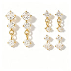 Waterproof Chain Ear Cuff & CZ Studs