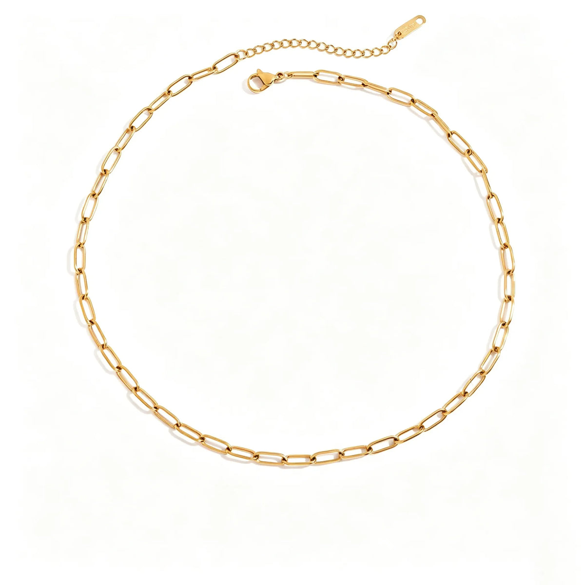 Waterproof CZ & Paperclip Layered Necklace
