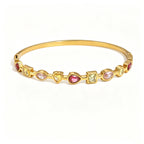 Waterproof Multi-Shape Gemstone Bangle