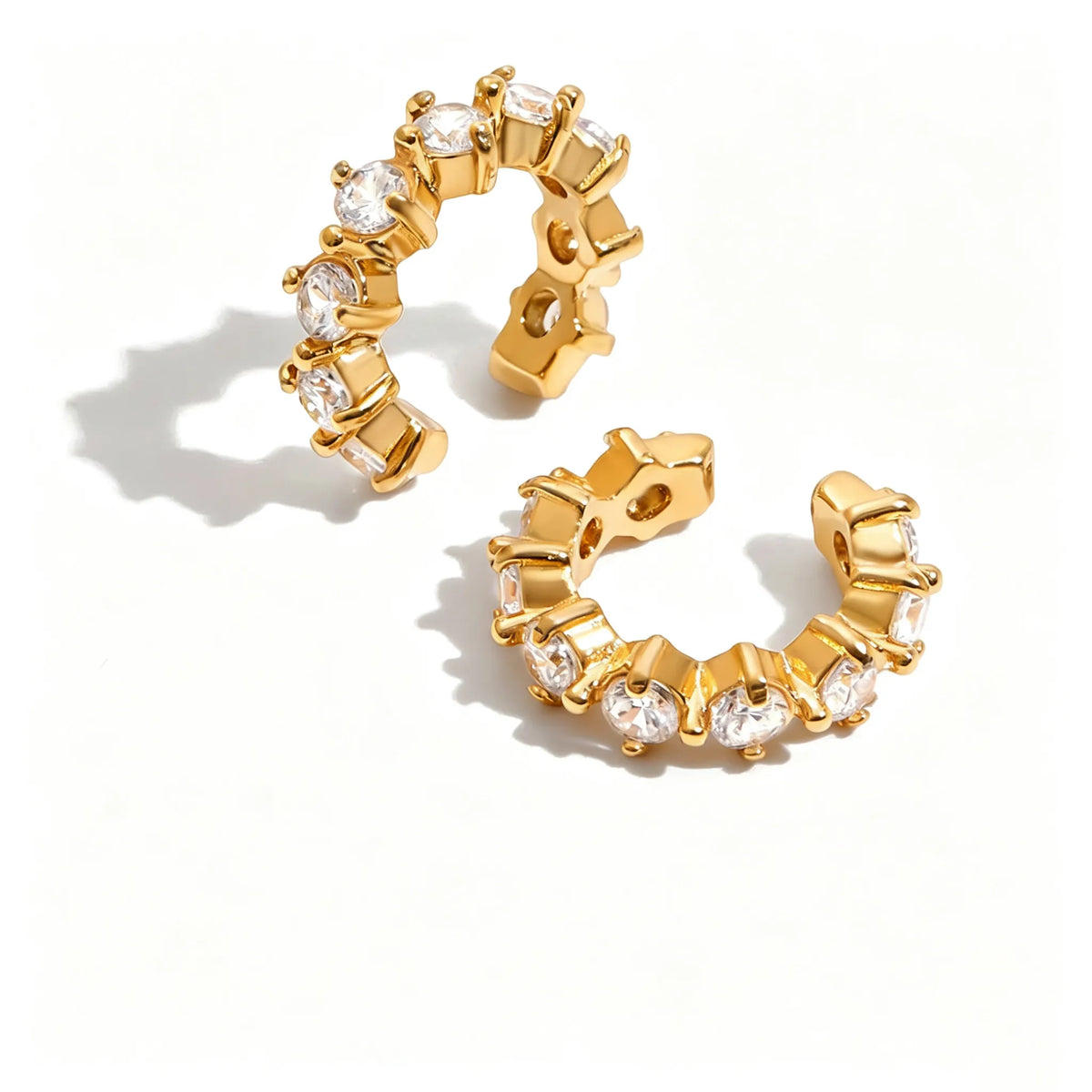 Waterproof No-Piercing Chunky CZ Ear Cuffs
