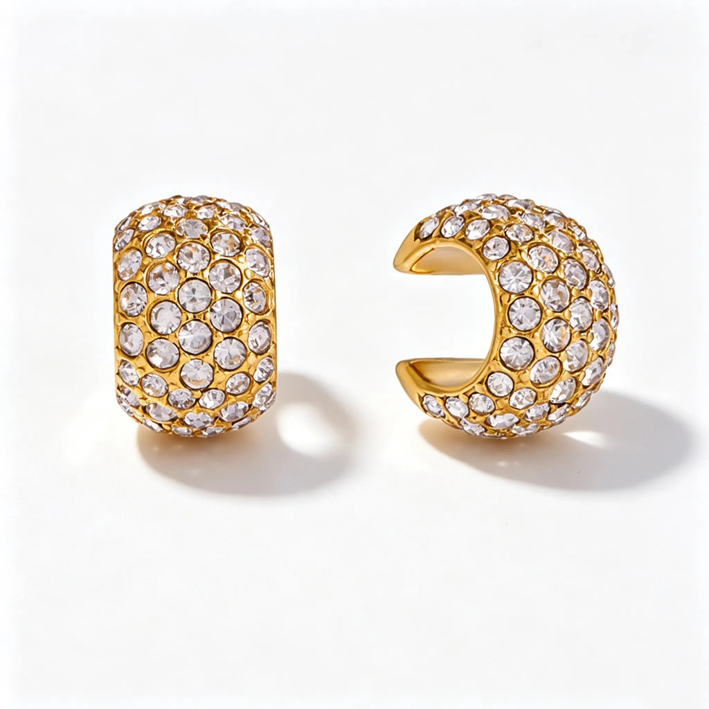 Waterproof No-Piercing Chunky CZ Ear Cuffs