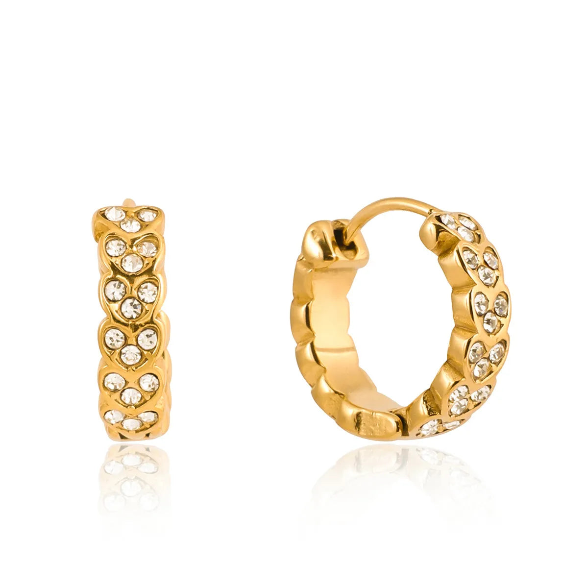 Waterproof Gold CZ Huggies & Ear Cuffs