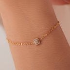Waterproof Dainty Gold Chain CZ Bracelet