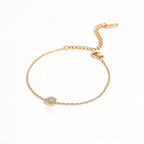 Waterproof Dainty Gold Chain CZ Bracelet