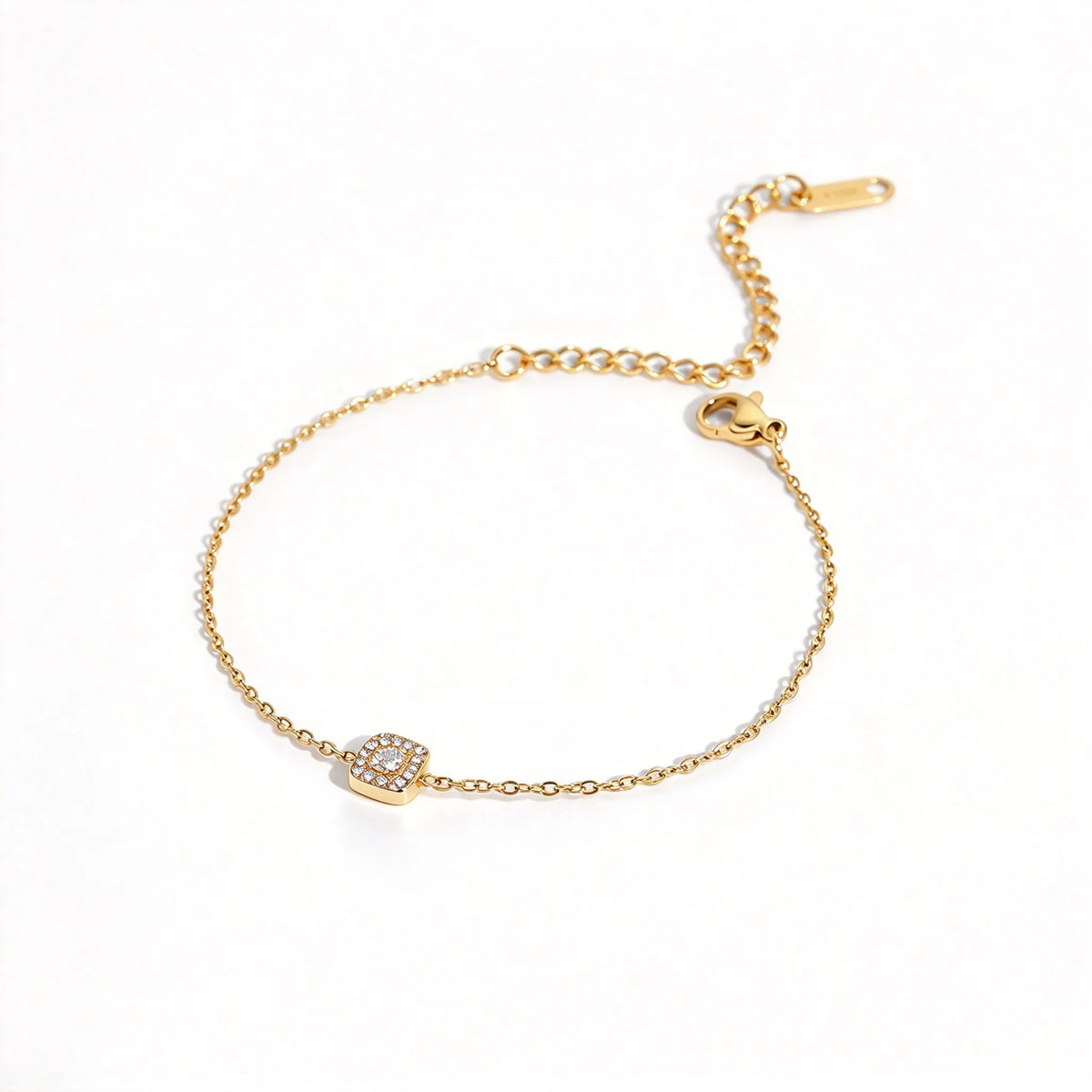 Waterproof Dainty Gold Chain CZ Bracelet