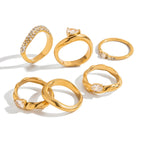 Waterproof Pave Zirconia Statement Layering Ring