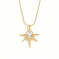 Waterproof Pear-Cut CZ Necklace