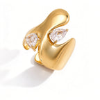 Waterproof Gold Sculptural Ring Collection