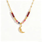 Waterproof Colorful Beaded Charm Necklace Collection