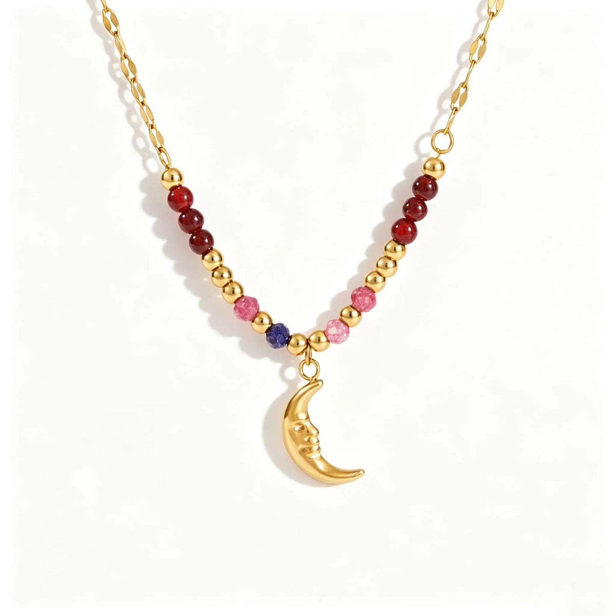 Waterproof Colorful Beaded Charm Necklace Collection