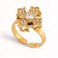 Waterproof Gold Spinner Rotatable Ring